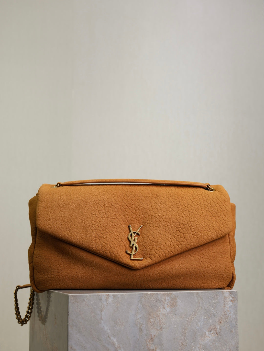 Suede Chain Shoulder Bag – Premium Elephant Print Style Handbag