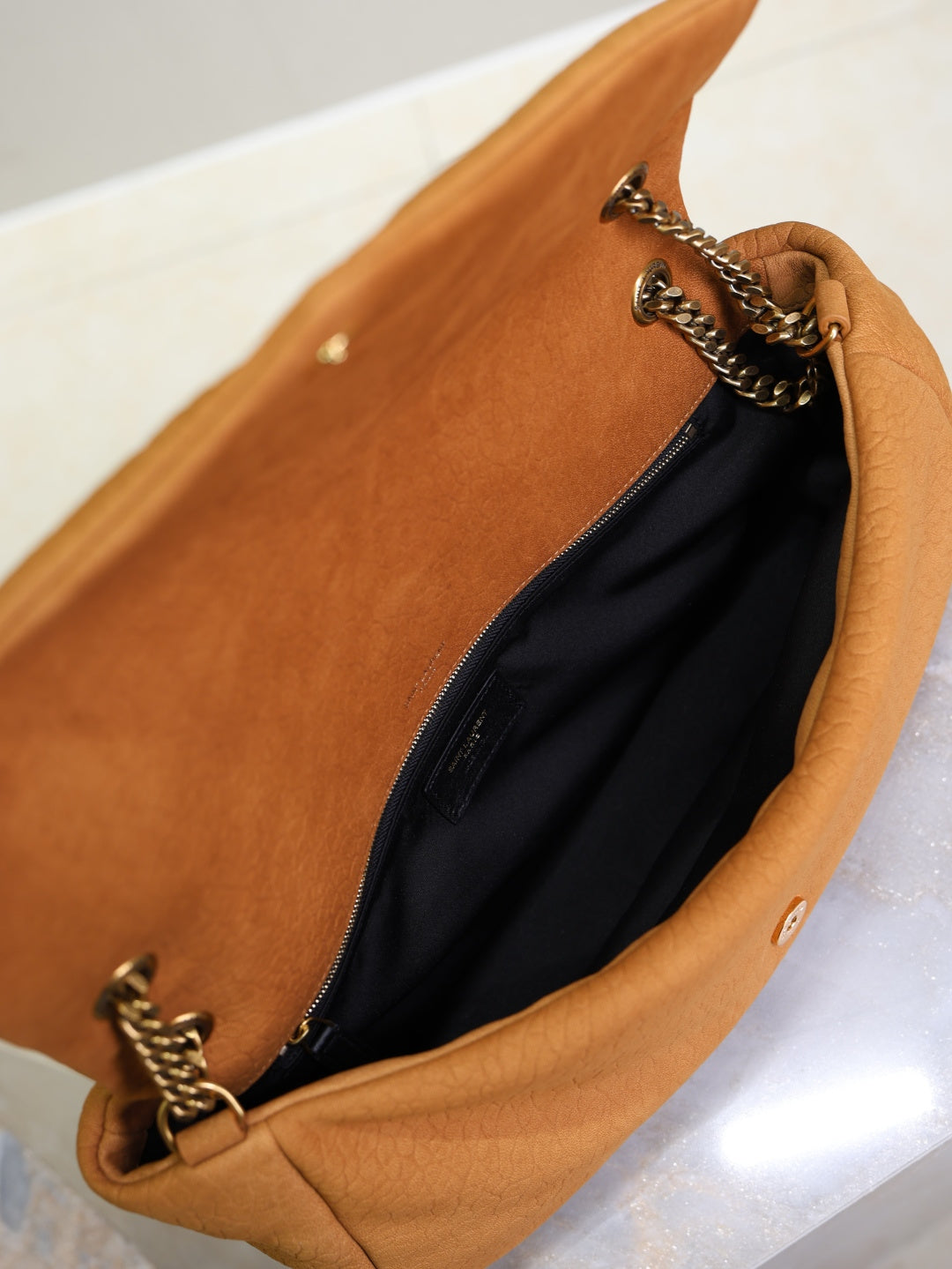 Suede Chain Shoulder Bag – Premium Elephant Print Style Handbag