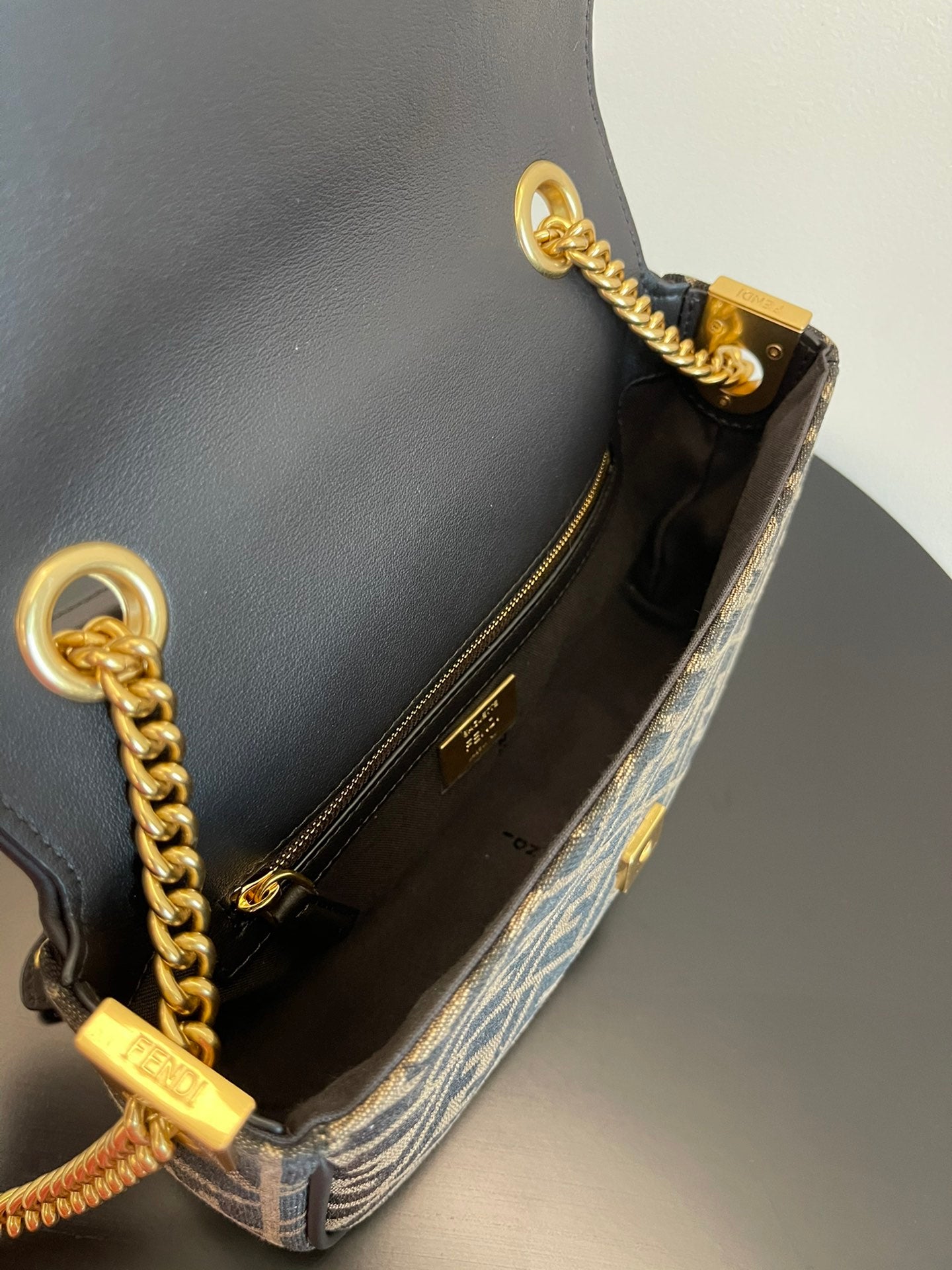 Monogram Chain Shoulder Bag – Premium Medium Baguette Style Bag