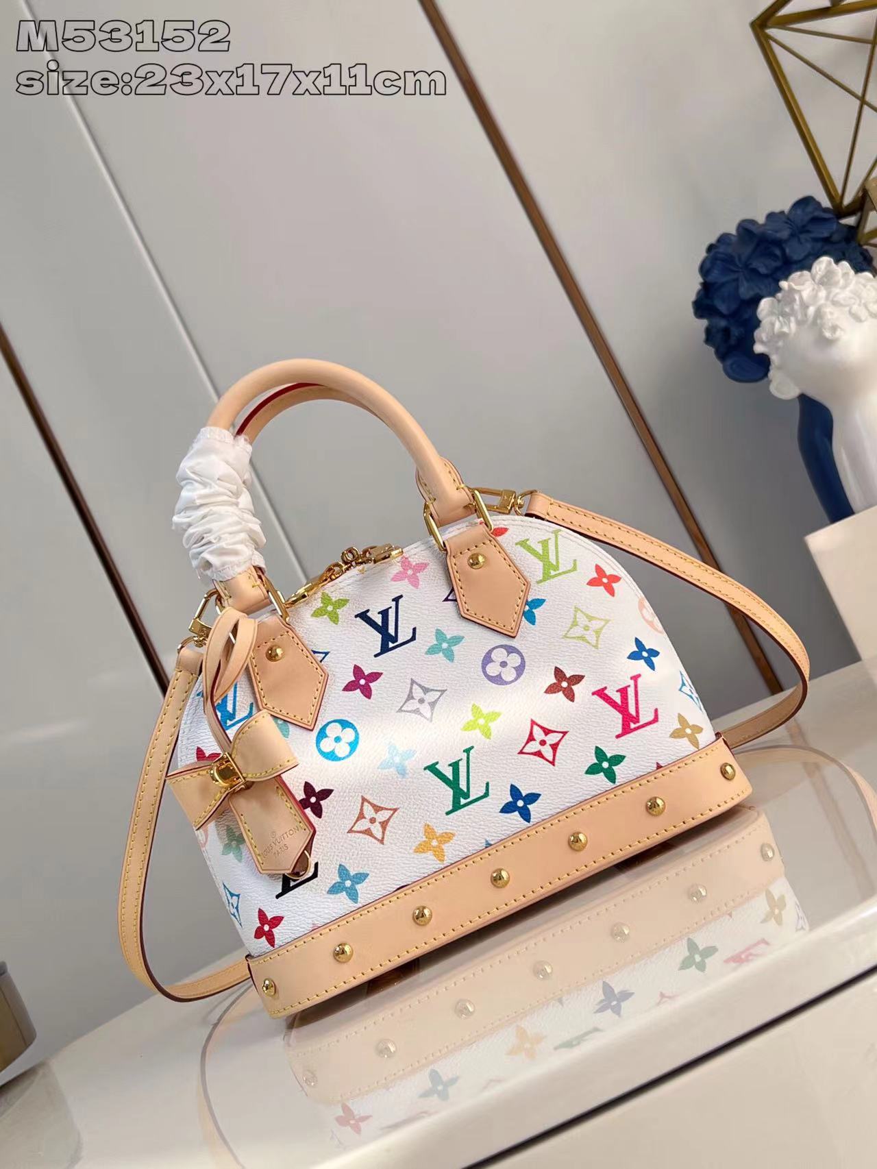 Multicolor Canvas Structured Mini Bag – Premium Top Handle &amp; Crossbody