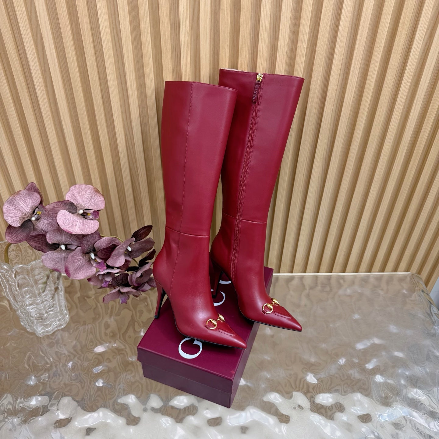 Premium Horsebit Block Heel Ankle Boots – Elegant 10cm Designer Style Boots