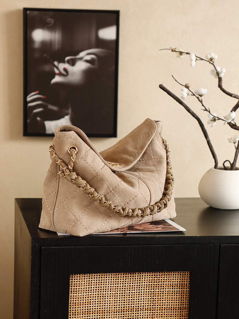 Bohemian Chain Shoulder Bag – Premium Suede Style Handbag