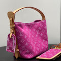 Rose Purple Denim Bucket Bag – Premium All-In Mini Handbag