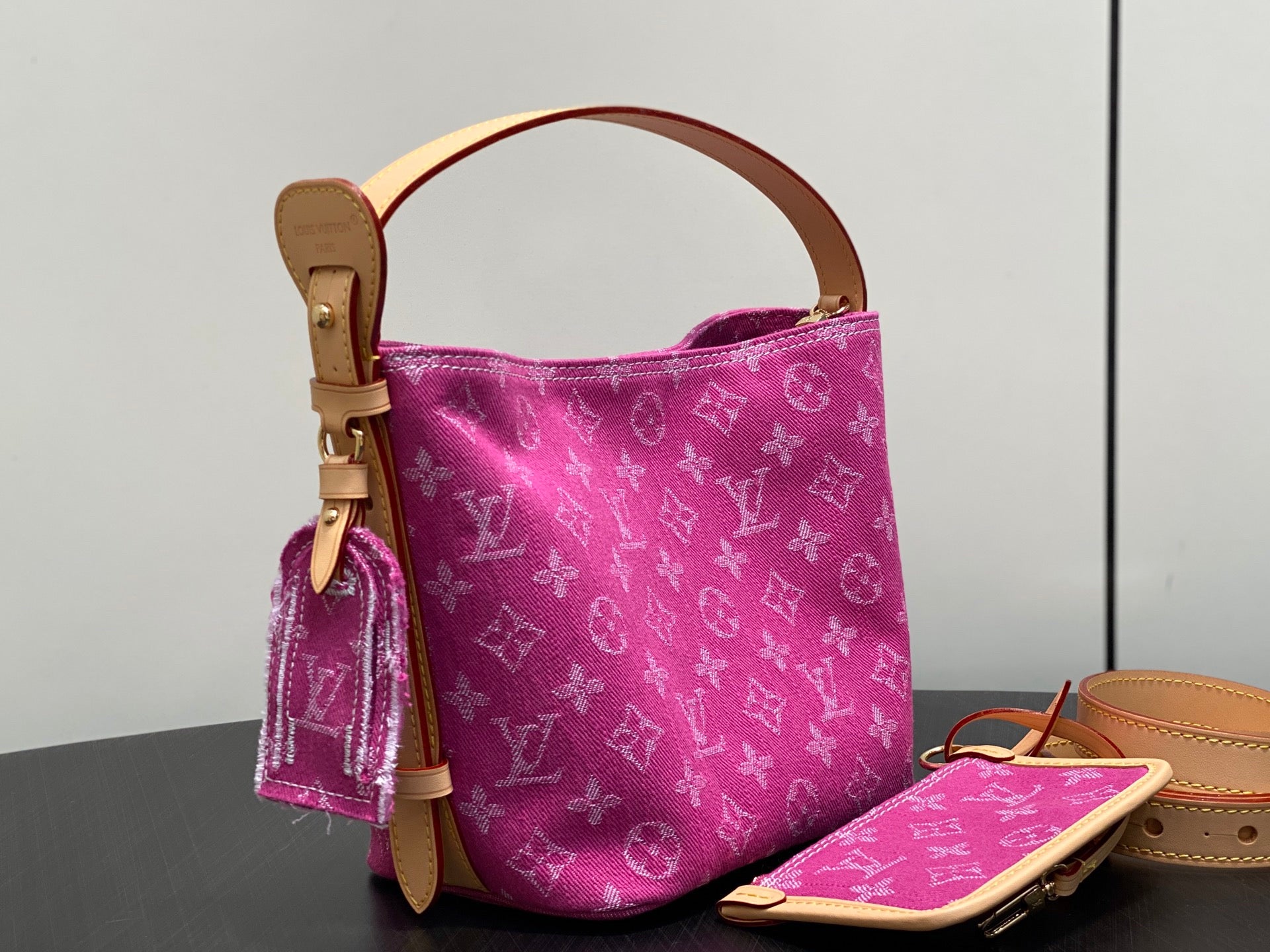 Rose Purple Denim Bucket Bag – Premium All-In Mini Handbag